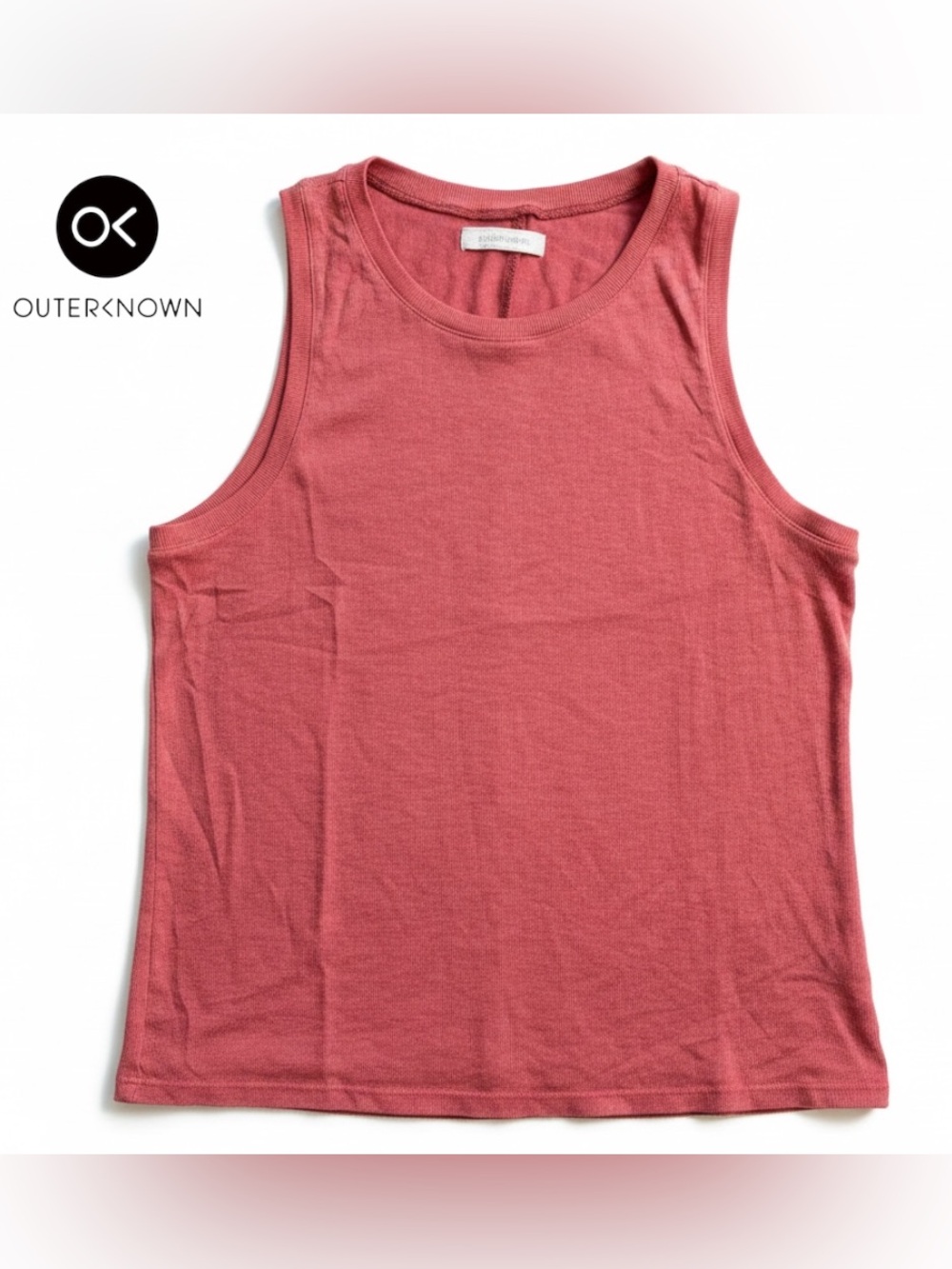 Outerknown Neptune Tank Top Hemp Tencel Mineral Red Coral Women’s | Sz XS